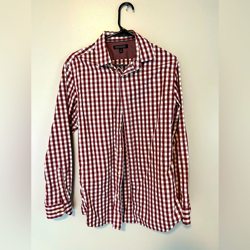 Banana republic button down.  Maroon